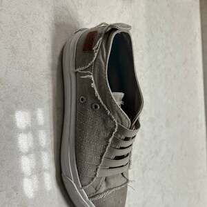 Blowfish Malibu Marley Slip-On Sneakers Grey Frayed Canvas